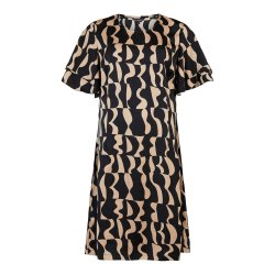 Sunday Kjole - SORT/BRUN