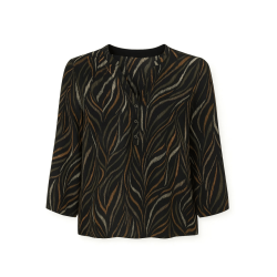 2-Biz Dorte grn bluse til kvinder med klassisk snit og feminine detaljer