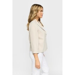 Sideprofil af 2-Biz blazer med l�s pasform og afrundet revers