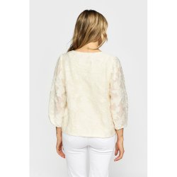 Bagsiden af den strukturerede 2-Biz bluse i r�hvid