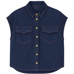 Produktbillede af 2-Biz Eden denimvest med knappelukning