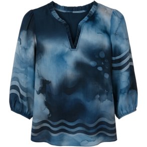 Produktbillede af 2-Biz Epel bluse i bl� nuancer med v-udsk�ring