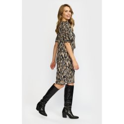 Sidebillede af den gyldne Konga kjole fra 2-Biz med korte �rmer