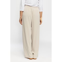 Bagfra visning af 2-Biz Ofelia sandfarvede bukser med elastik i taljen