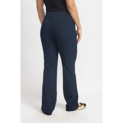 Bagsiden af navy bl� 2-Biz Olja habitbukser med elastik i linningen