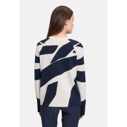 Betty Barclay - Strikbluse, BEIGE OG SORT