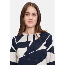 Betty Barclay - Strikbluse, BEIGE OG SORT