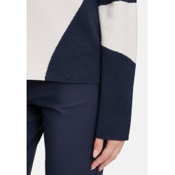 Betty Barclay - Strikbluse, BEIGE OG SORT