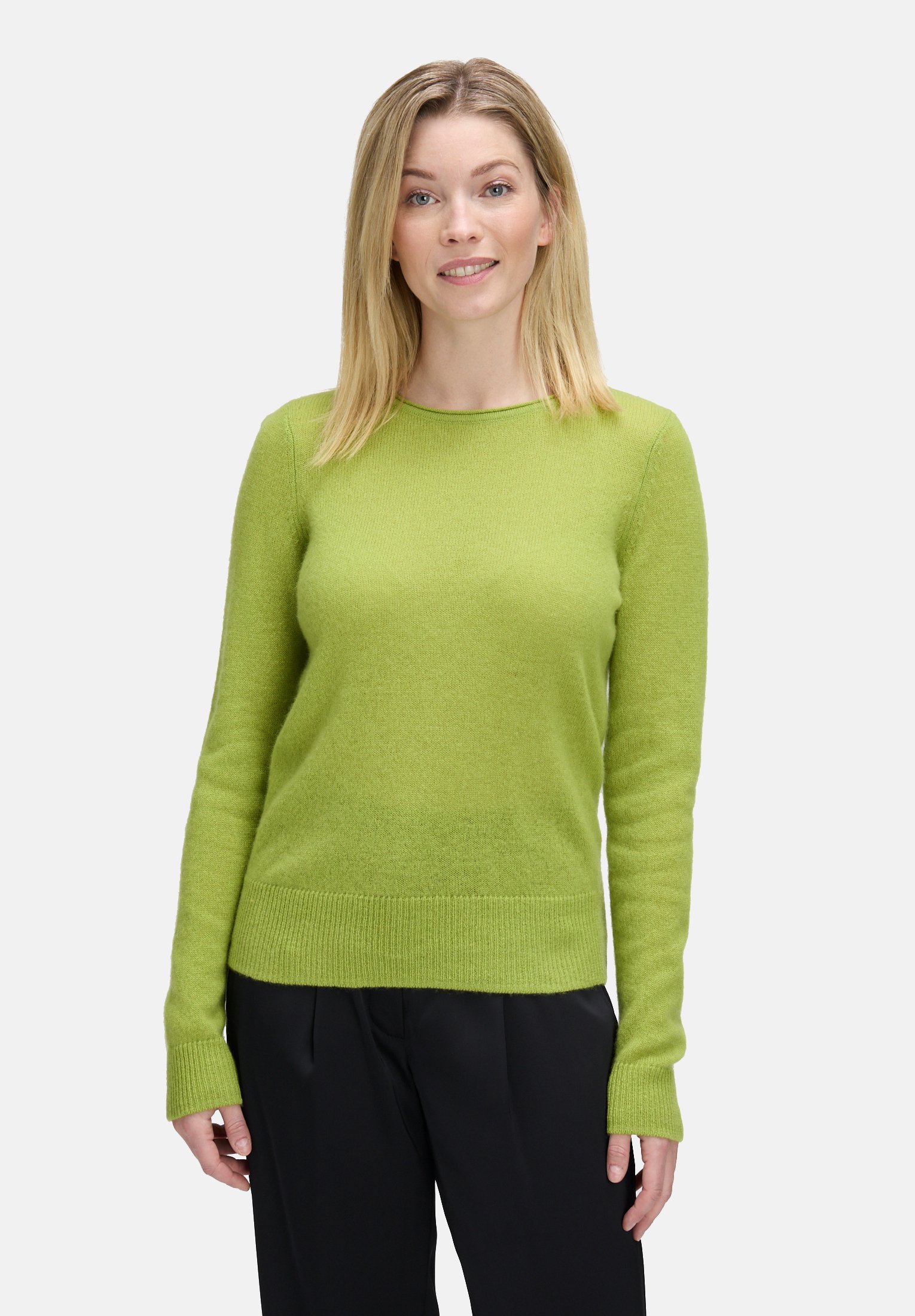 Betty Barclay - Kashmir strikbluse, LIMEGRN