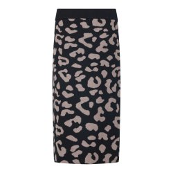 Sort og brun strikket nederdel fra Sunday med bred elastik