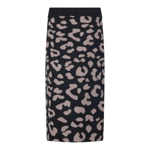 Sort og brun strikket nederdel fra Sunday med bred elastik