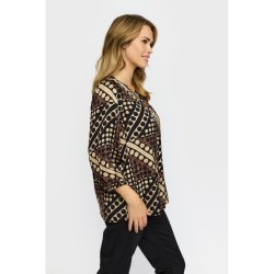 2-Biz Ramona bluse i silkelignende materiale set fra siden