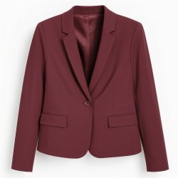 2-Biz Illie bordeaux blazer med reverskrave og flaplommer
