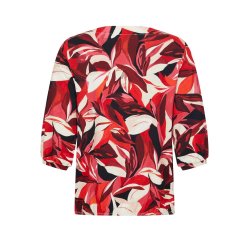 Detalje af bladprint og elastik i bunden p Sunday T-shirt til kvinder