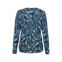 Nrbillede af mnster og viskosemateriale p Sunday bluse med lange rmer