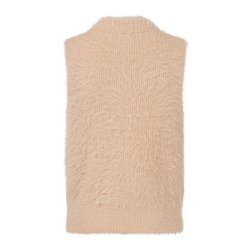 Nrbillede af teddy-struktur og lynls p Sunday strikvest til voksne kvinder