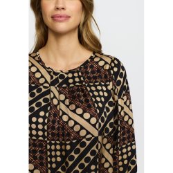 2-Biz Ramona bluse set forfra med rund hals og 3/4 rmer