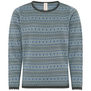 Striktrje fra Skovhuus i grnne nuancer med klassisk pasform