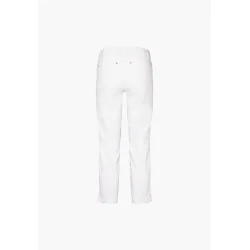 Laurie Piper bukser i hvid, 7/8 lngde med elastik og lynlse ved buksebenene