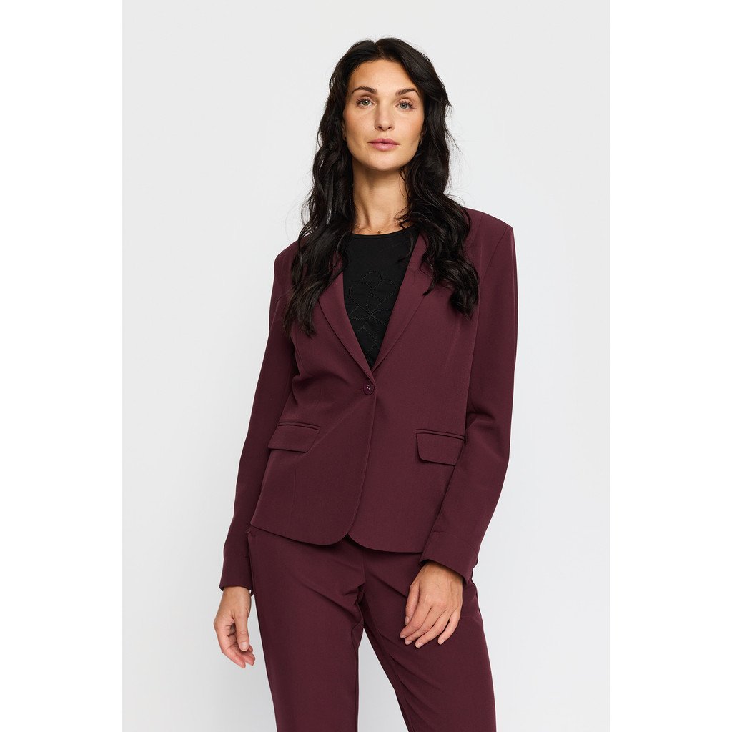 Model ifrt 2-Biz Illie blazer i bordeaux farve – klassisk look