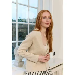Mansted -Strik cardigan, SAND