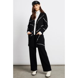 Micha - Cardigan, SORT/OFF WHITE 