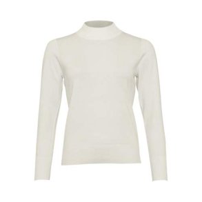 Micha strikbluse i bld kvalitet med turtleneck, rund udskring og lange rmer – en god basisbluse til kvinder.