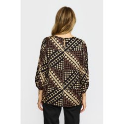 Kvinde i 2-Biz Ramona bluse stylet med mrke bukser