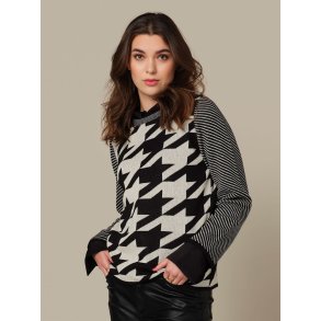 Skovhuus - Jumper med hanefjedsmnster 