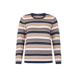 Strikbluse-fra-Sunday-i-rosa-og-navy