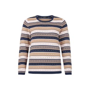 Strikbluse-fra-Sunday-i-rosa-og-navy