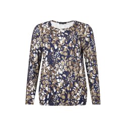Bluse fra Sunday med flot print, rund hals og lange rmer