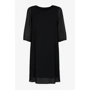 Sort Tamas kjole fra 2-Biz med meshrmer og sm prikker