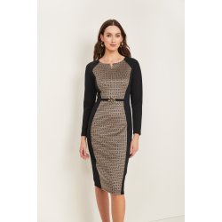 Tia - Kjole, SORT OG BRUN