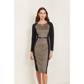 Tia - Kjole, SORT OG BRUN