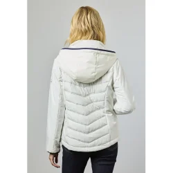 Bagsiden af Junge Elizabeth overgangsjakke i ecru med aftagelig h�tte