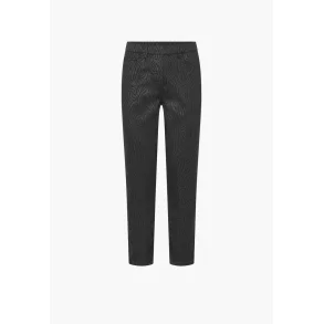 Sorte LAURIE Hannah bukser med skinnende zebraprint vist forfra