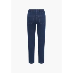 Bl Laurie Piper Crop jeans i 7/8 lngde med elastik i taljen og regular pasform vist bagfra