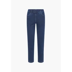 Bl Laurie Piper Crop jeans i 7/8 lngde med elastik i taljen og regular pasform
