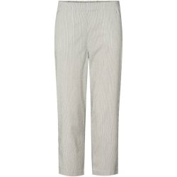 Hvide LAURIE Taylor crop bukser med fine gr� striber vist forfra