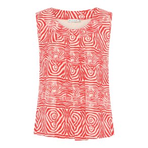 Let og luftig Micha soltop i r�d og sand med flot grafisk print