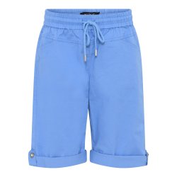 Friske bl� Micha shorts i bl�d bomuld med sn�re og opsm�g