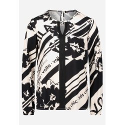 Betty Barclay bluse med grafisk m�nster, rund hals og dekorative detaljer &ndash; produktfoto
