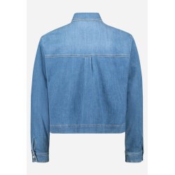 Bagsiden af den lyse cowboyjakke i bl�d denimkvalitet.