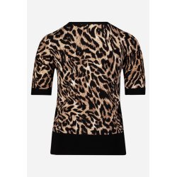 Bagside af strikket T-shirt med dyreprint i bl�d kvalitet