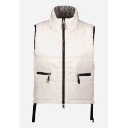 Produktbillede forfra af quiltet vendbar vest, side 1.