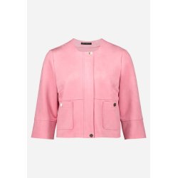  Rosa kort jakke fra Betty Barclay med 3/4 �rmer vist forfra p� hvid baggrund.